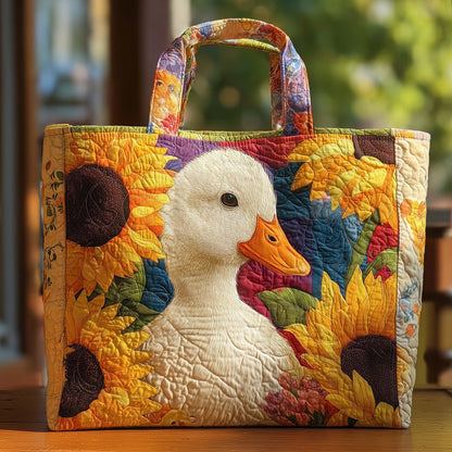 Sunflower Duck Quilted Tote Bag GFTOQM2