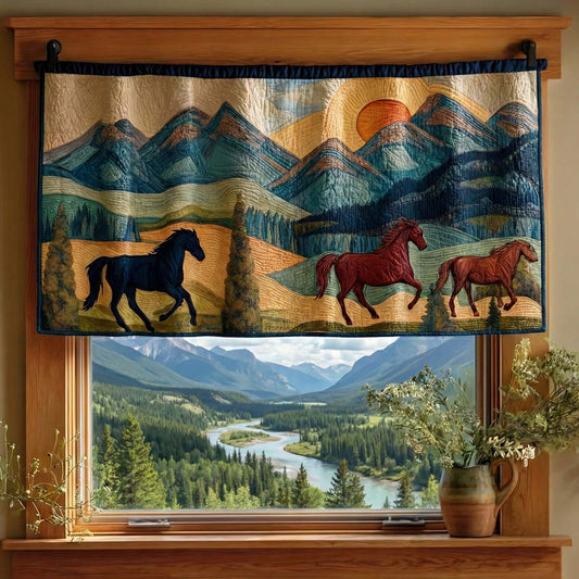Valley Horses Quilted Valance GFTOQM3001