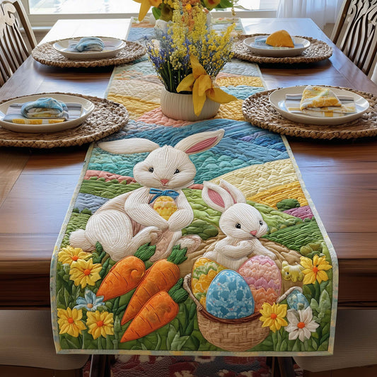 Spring Rabbits Quilted Table Runner GFTOQM3004