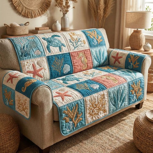 Sea Treasures Quilted Sofa Cover GFTOQM3030