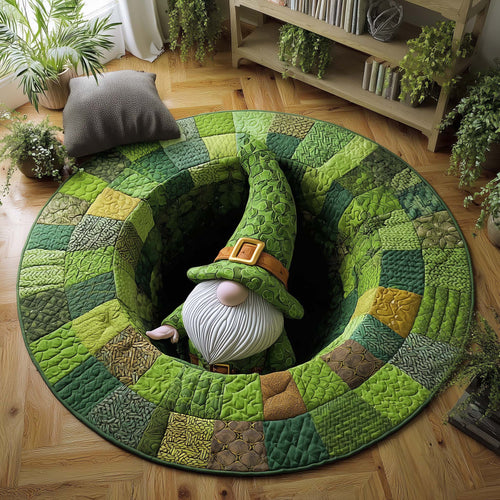 Lucky Gnome Quilted Round Mat GFTOQM3061