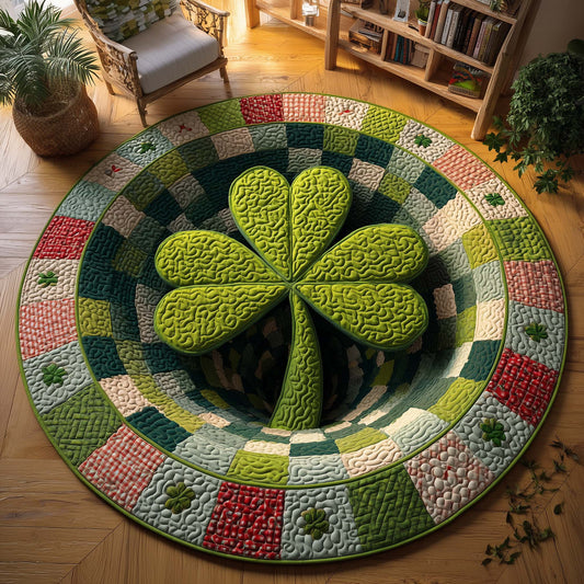 Clover Well Quilted Round Mat GFTOQM3062