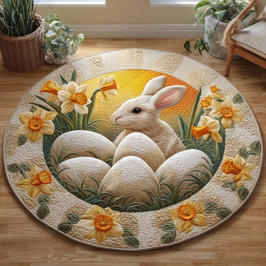 Daffodil Bunny Quilted Round Mat GFTOQM3068