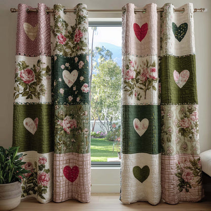 Rose Heart Quilted Curtains GFTOQM3073
