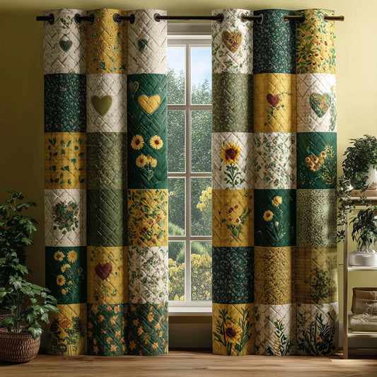 Meadow Heart Quilted Curtains GFTOQM3075