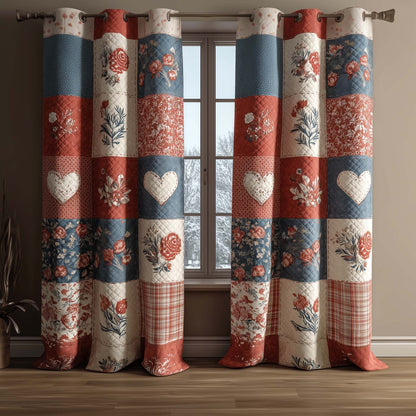 Vintage Bloom Quilted Curtains GFTOQM3078