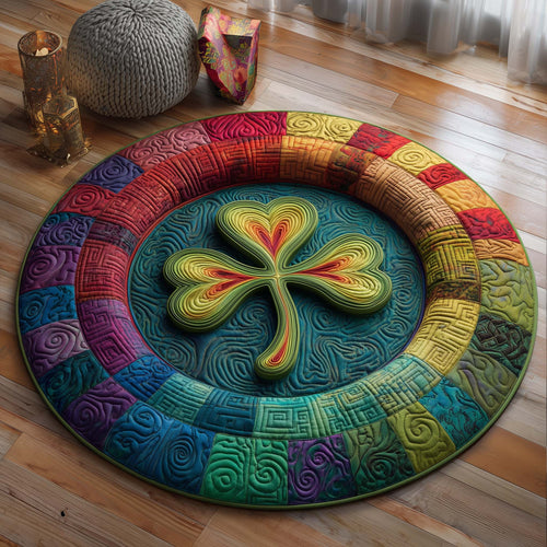 Clover Kaleidoscope Quilted Round Mat GFTOQM3097