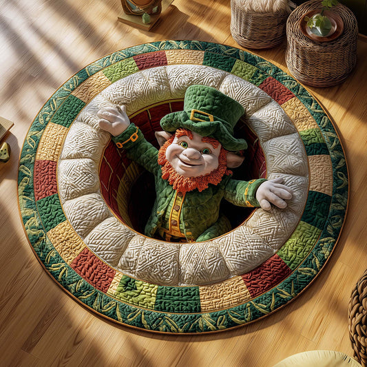 Lucky Leprechaun Quilted Round Mat GFTOQM3098