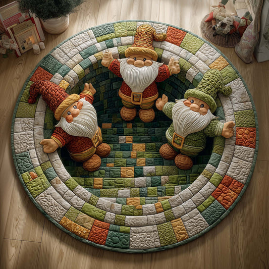 Trio Leprechauns Quilted Round Mat GFTOQM3101