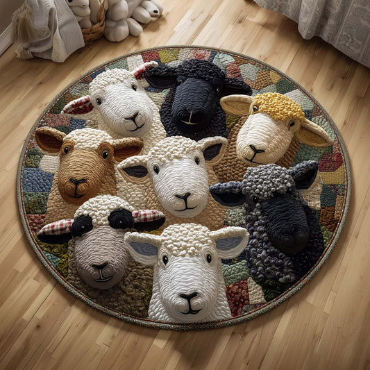 Woolly Faces Quilted Round Mat GFTOQM3105