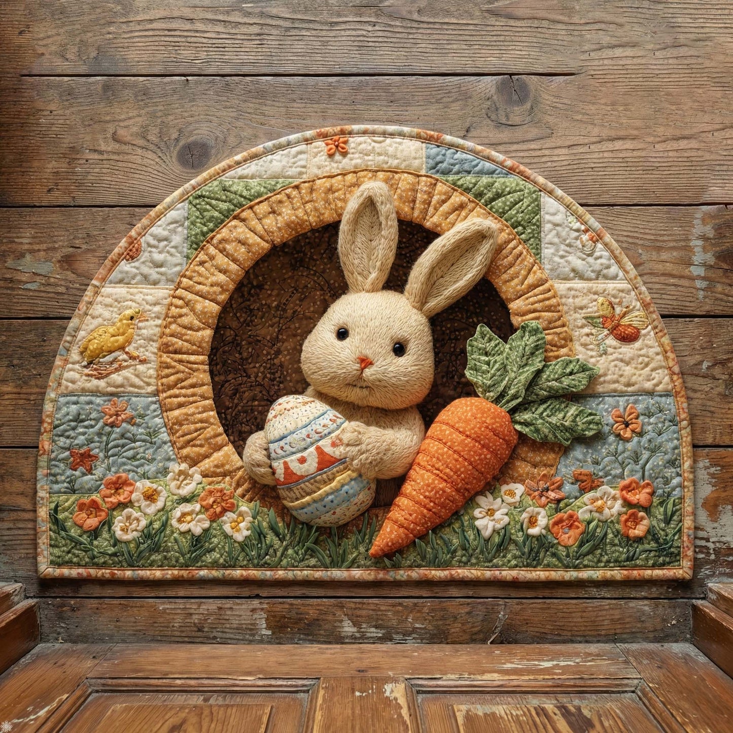 Bunny Carrot Quilted Welcome Mat GFTOQM3109