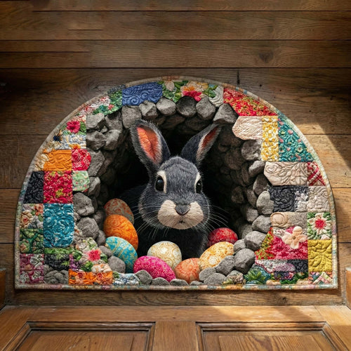 Midnight Bunny Quilted Welcome Mat GFTOQM3110