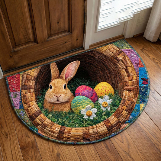 Floral Rabbits Quilted Welcome Mat GFTOQM3114