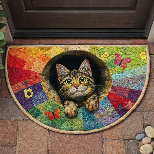 Rainbow Peek Quilted Welcome Mat GFTOQM3142