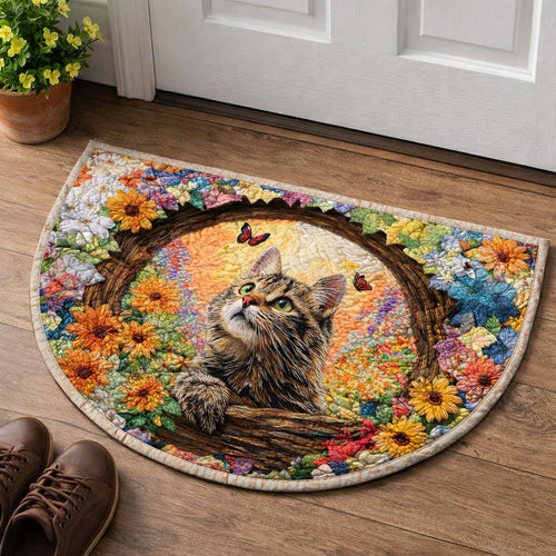 Garden Whiskers Quilted Welcome Mat GFTOQM3143