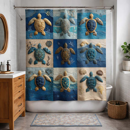 Turtle Tiles Shower Curtain GFTOQM3147