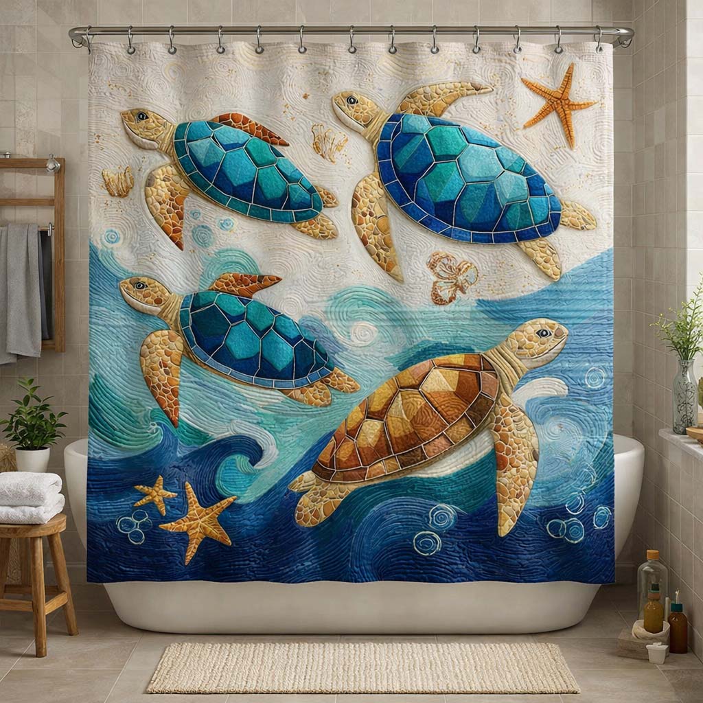 Coastal Mosaic Shower Curtain GFTOQM3148