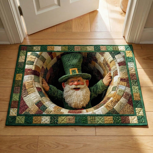 Emerald Gnome Quilted Doormat GFTOQM3171