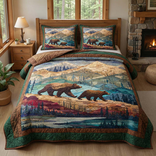 Mountain Trek 3-Piece Quilted Bedding Set GFTOQM3180