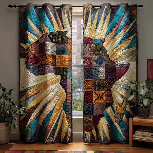 Africa Silhouette Quilted Curtains GFTOQM3185