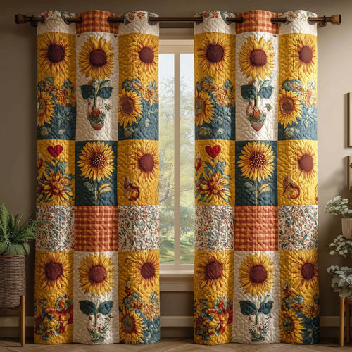 Sunflower Harvest Quilted Curtains GFTOQM3196