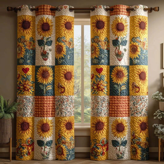 Sunflower Harvest Quilted Curtains GFTOQM3196