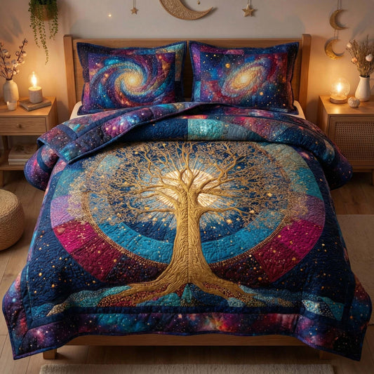 Galaxy Tree 3-Piece Quilted Bedding Set GFTOQM3212
