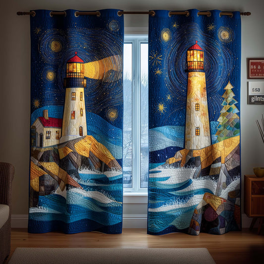 Starry Beacon Waves Quilted Curtains GFTOQM3222