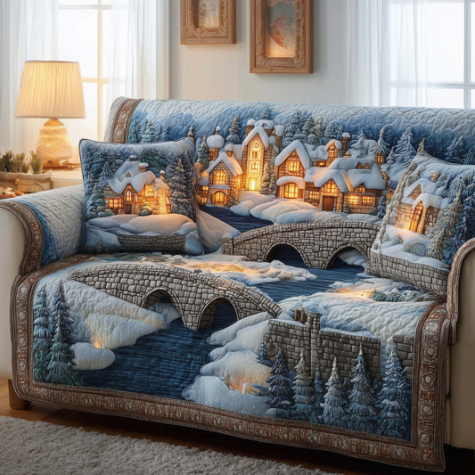 Winter River Quilted Sofa Cover GFTOQM322