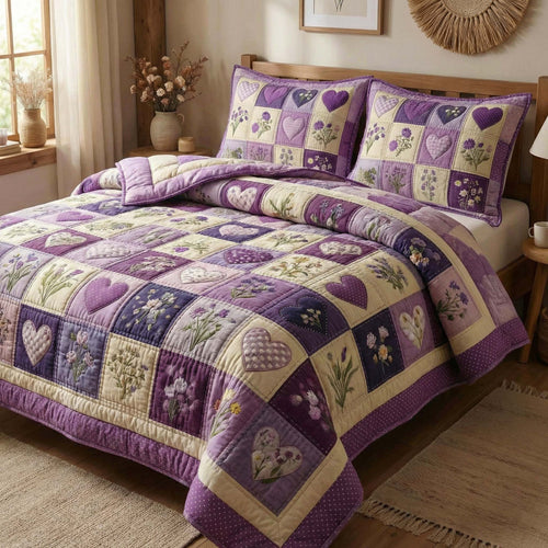Blossom Grace 3-Piece Quilted Bedding Set GFTOQM3277