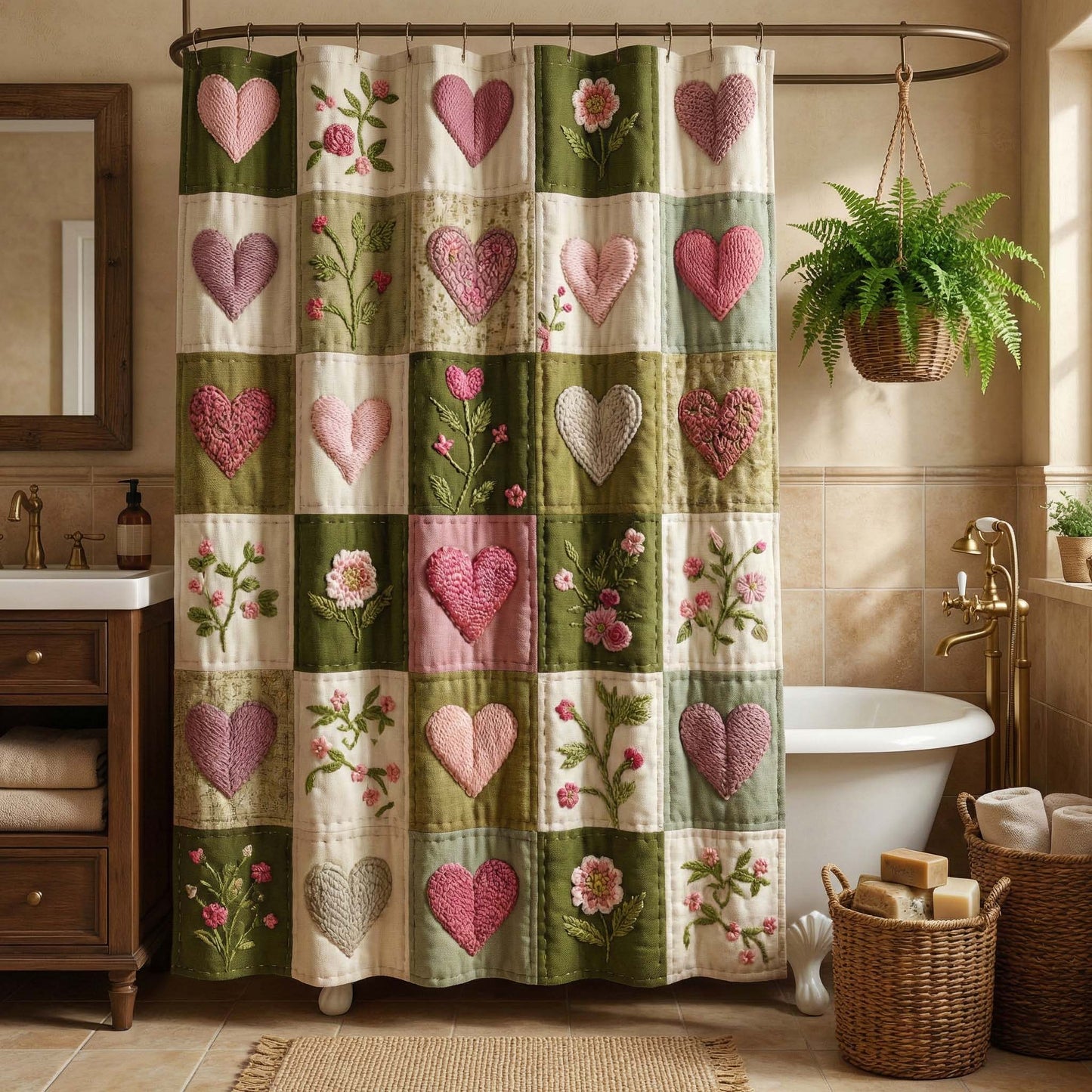 Blush Garden Shower Curtain GFTOQM3288