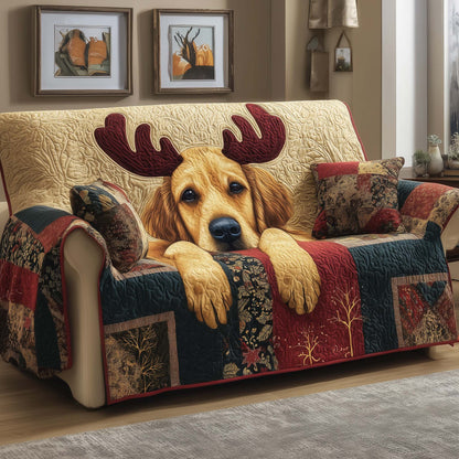 Antler Pup Quilted Sofa Cover GFTOQM328