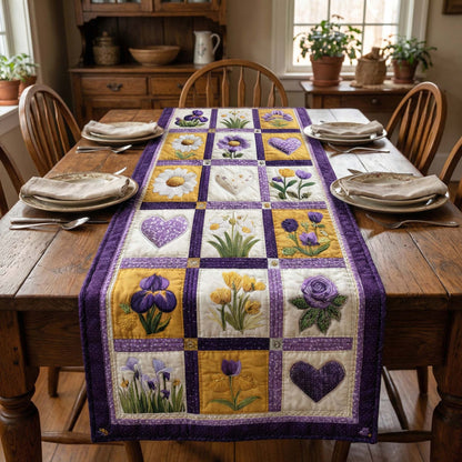 Iris Patchwork Quilted Table Runner GFTOQM3290