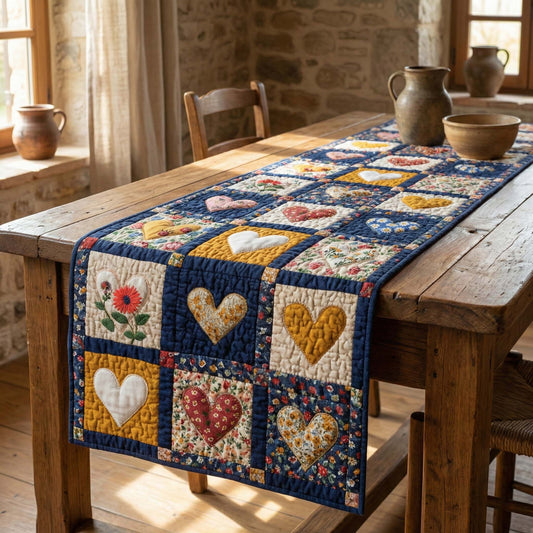 Rustic Hearts Quilted Table Runner GFTOQM3292