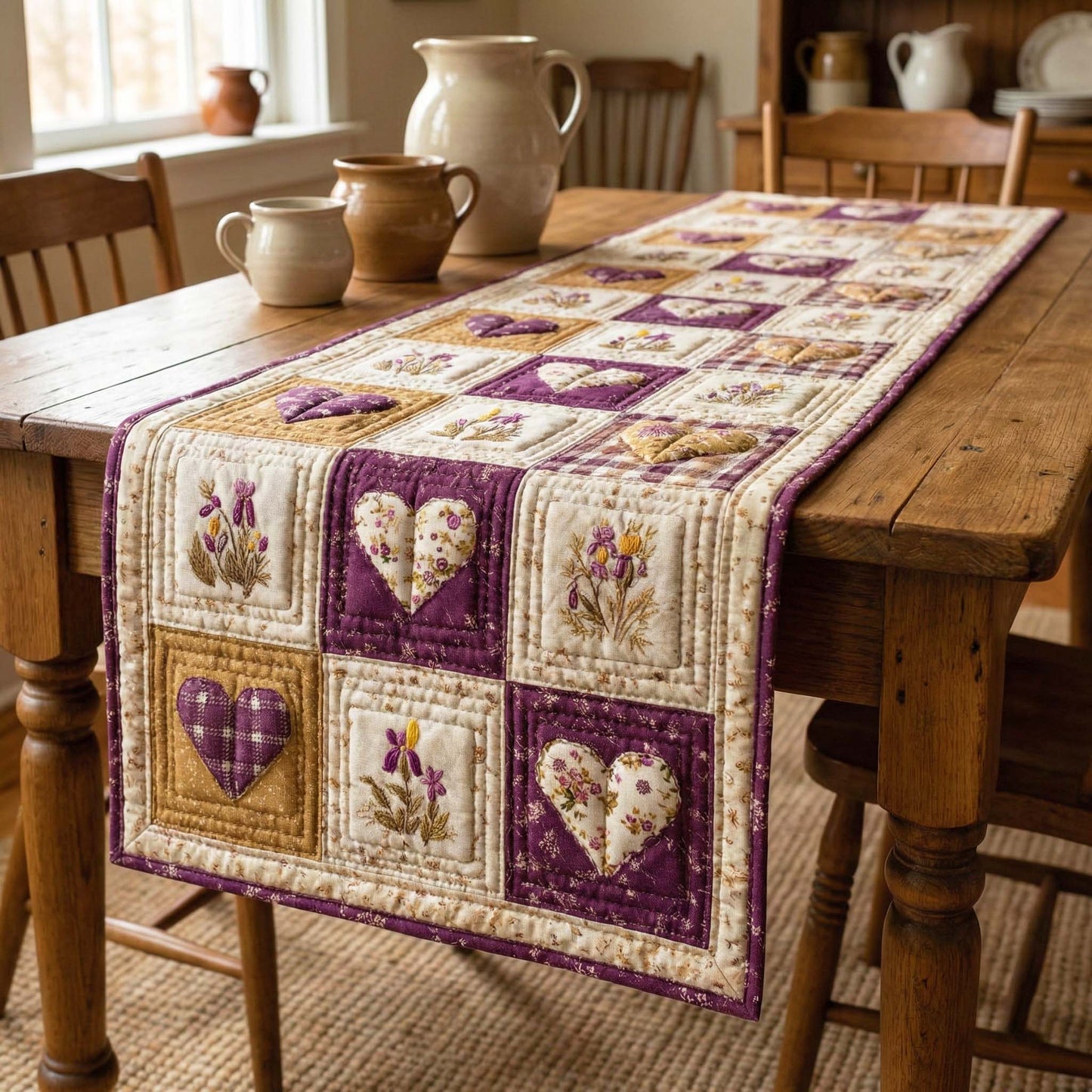 Country Lavender Quilted Table Runner GFTOQM3295