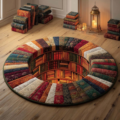 Vintage Stacks Quilted Round Mat GFTOQM3307