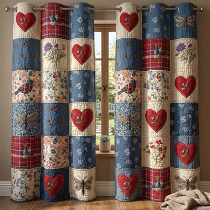 Rustic Hearts Quilted Curtains GFTOQM3313