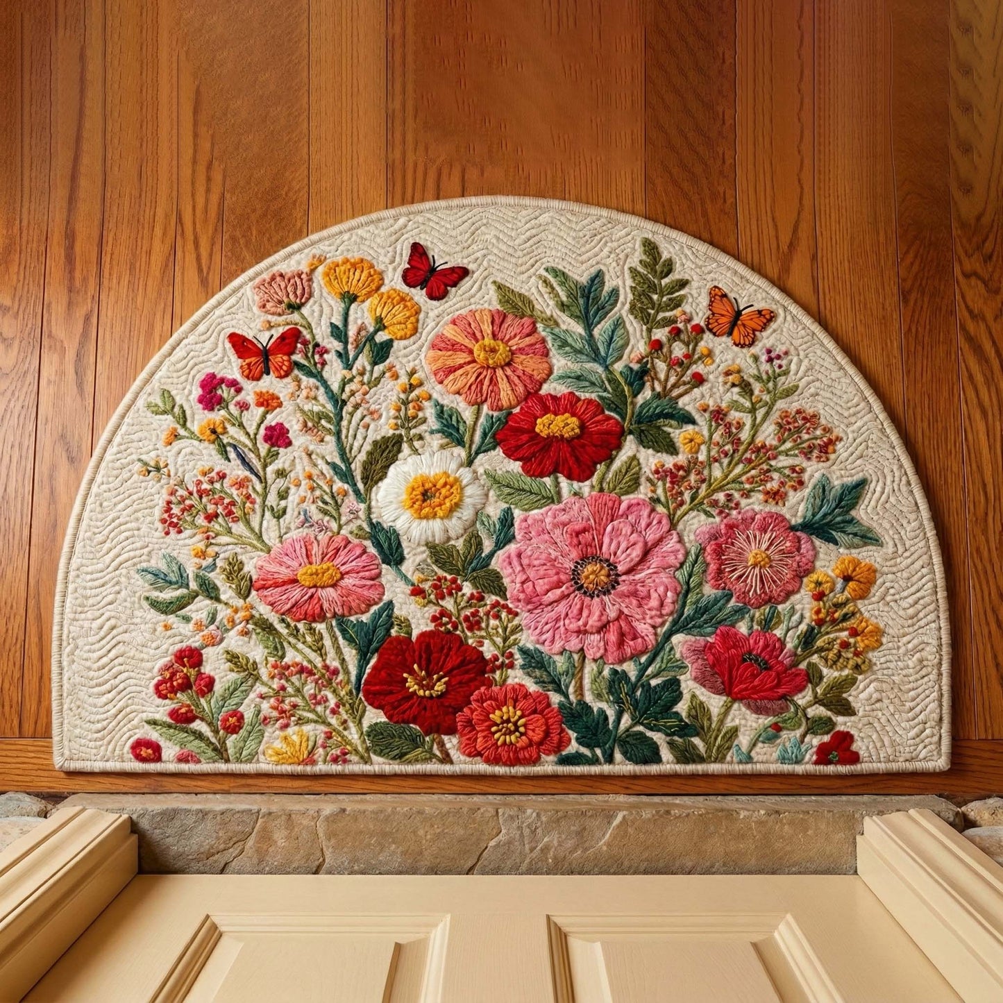 Butterfly Garden Quilted Welcome Mat GFTOQM3338