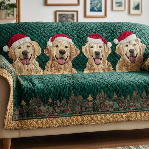 Santa Quartet Quilted Sofa Cover GFTOQM333