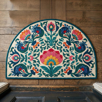 Folk Blossom Quilted Welcome Mat GFTOQM3341
