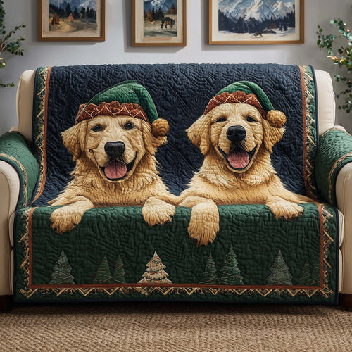 Elf Pups Quilted Sofa Cover GFTOQM336