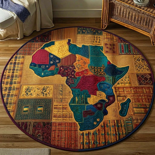 Tribal Mosaic Quilted Round Mat GFTOQM3370