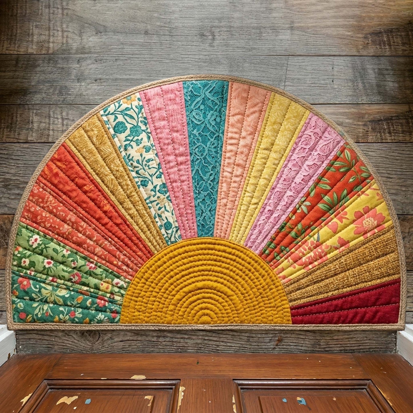 Pastel Sunrise Quilted Welcome Mat GFTOQM3373