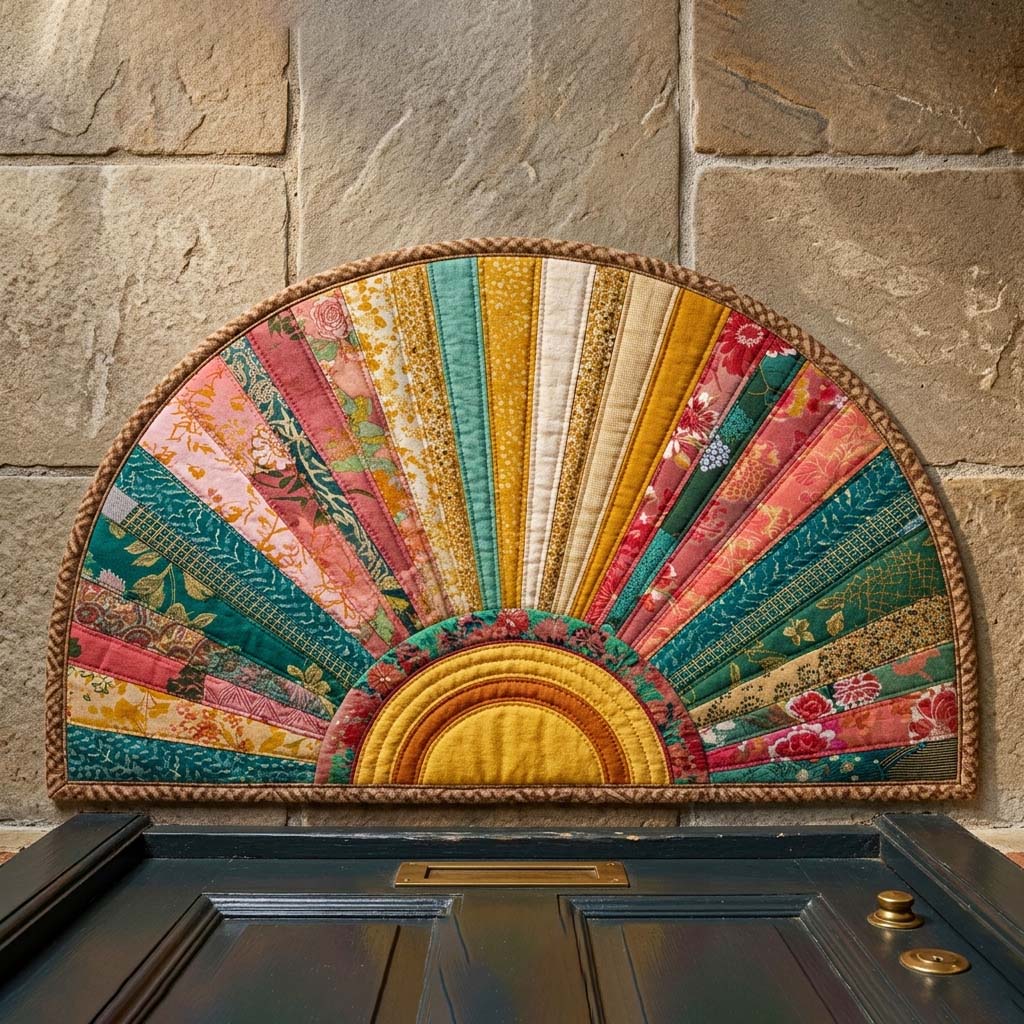 Floral Sunrise Quilted Welcome Mat GFTOQM3375