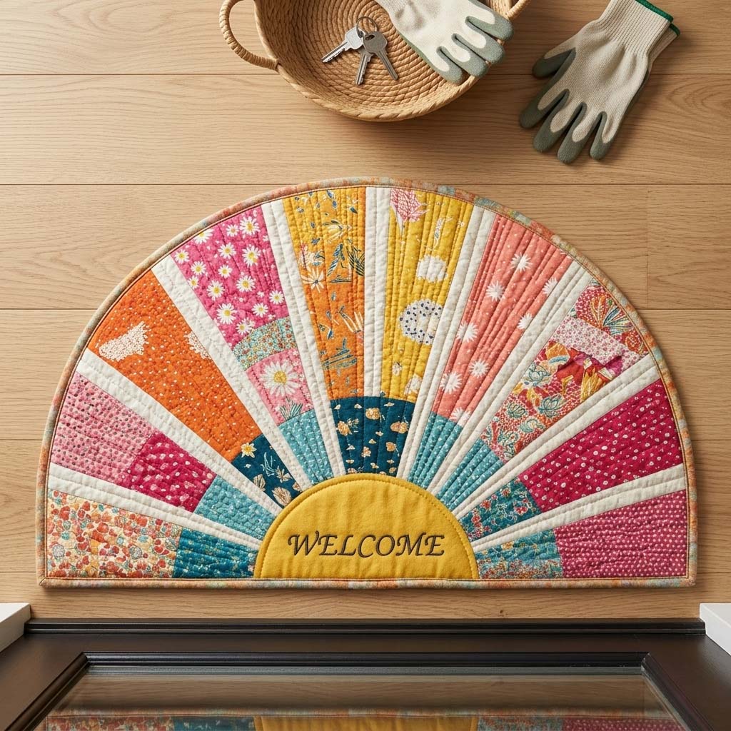 Welcome Sunrise Quilted Welcome Mat GFTOQM3376