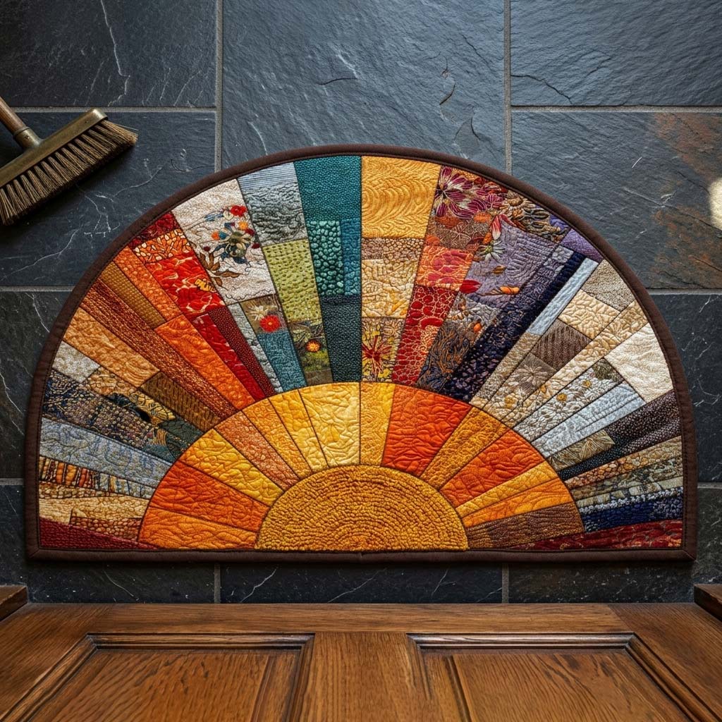 Patchwork Sunrise Quilted Welcome Mat GFTOQM3377