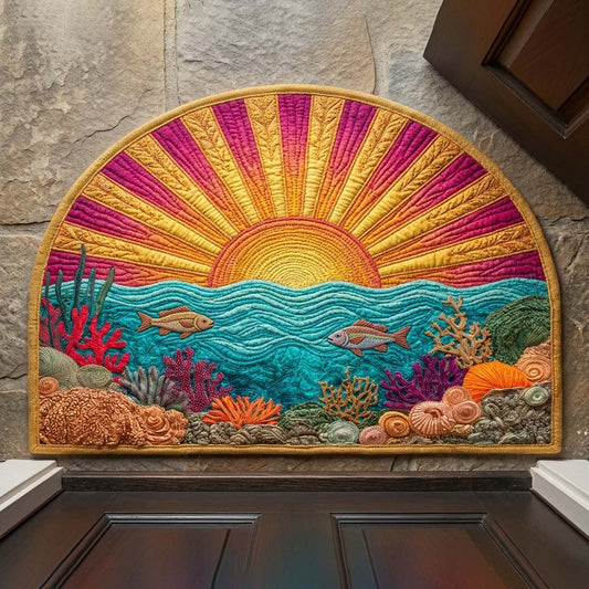 Ocean Sunrise Quilted Welcome Mat GFTOQM3379
