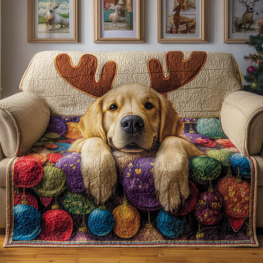 Ornament Labrador Quilted Sofa Cover GFTOQM337