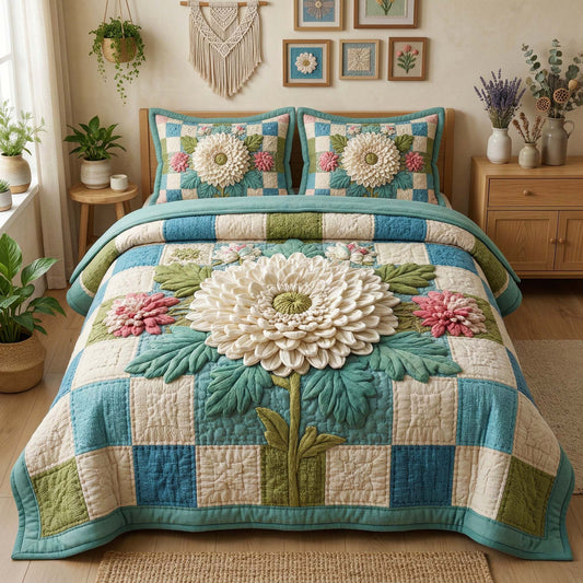 Cottage Bloom 3-Piece Quilted Bedding Set GFTOQM3382