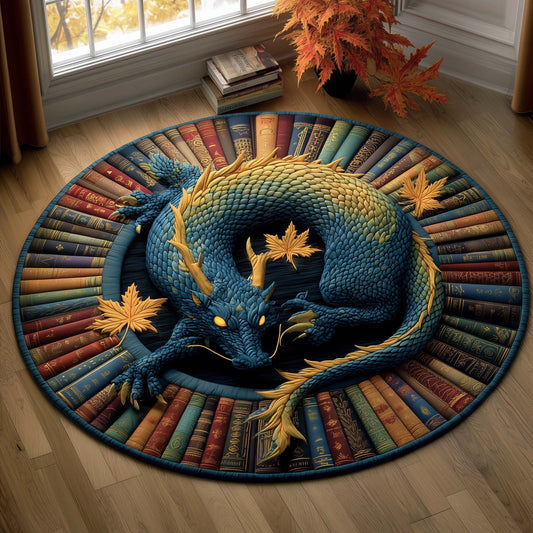 Books Dragon Quilted Round Mat GFTOQM3413